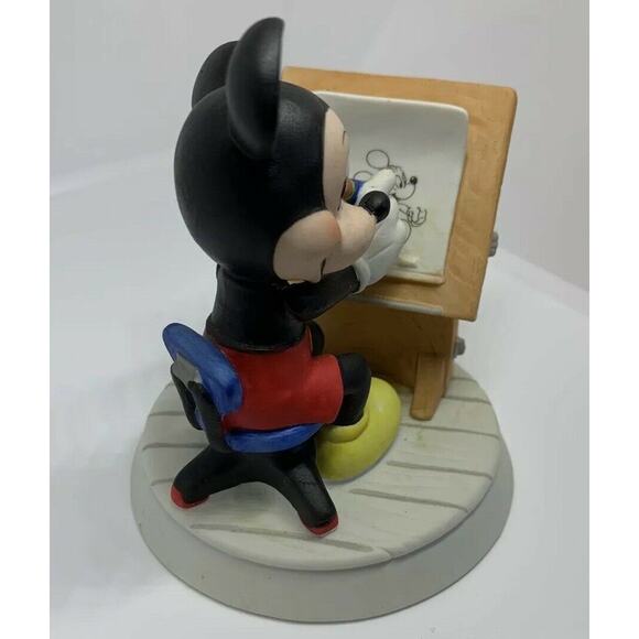 Vintage Mickey Mouse Sketch Artist Disney Figurine Artist drawing Desk - Picture 3 of 10
